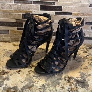 ANTONIO MELANI Black Strappy Heels